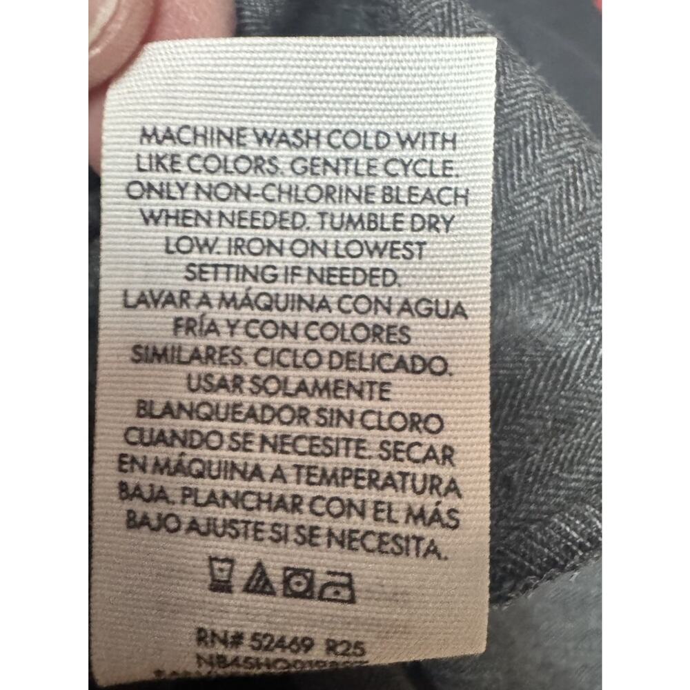 Gray Herringbone Womens Lace Trim Cami Tank Top Babydoll Coquette Bow Sz Medium - Picture 6 of 7